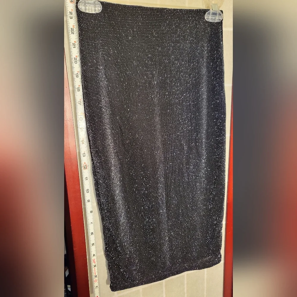 H&M black glitter skirt XS NWT - Picture 4 of 6